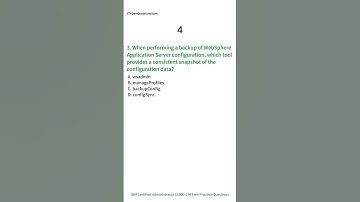 C1000-174 IBM Certified Administrator Exam Practice Questions with Explanations Q1-5  #examquestions