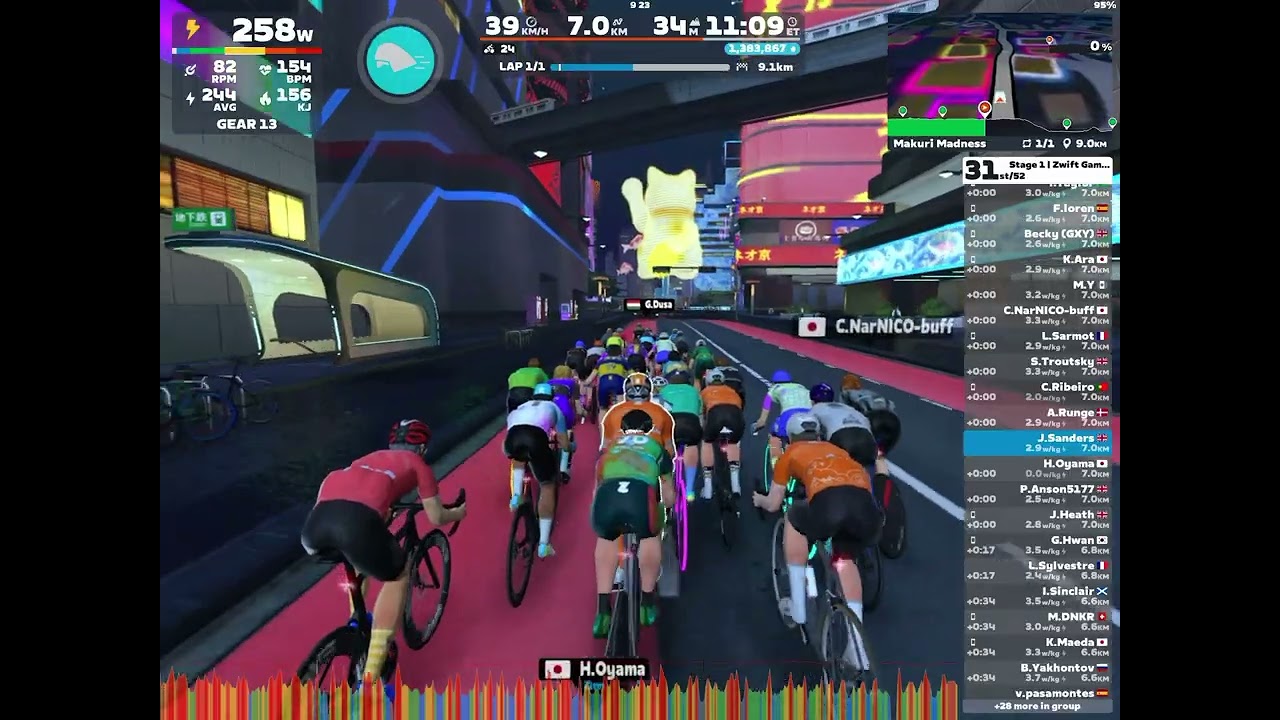 ZWIFT GAMES - Race Stage 1 Makuri Madness Cat C 270-390 in Makuri Islands