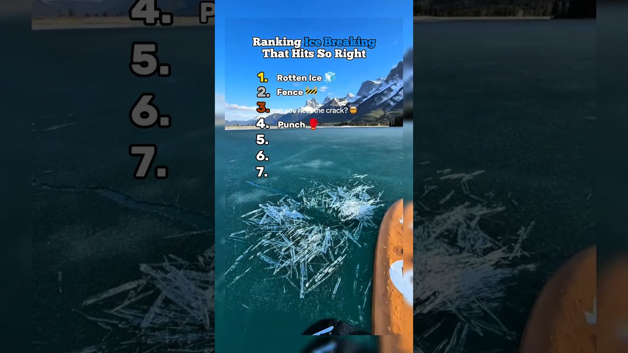 Ranking Ice Breaking That Hits Too Perfectly 