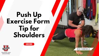 Push Up Exercise Form Tip for Shoulders