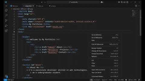 Responsive portfolio website