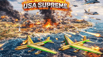 USA Supreme Commander vs 7 USA Laser - Command & Conquer Generals Apocalyptic
