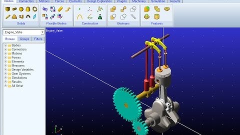 MSC ADAMS Single Cylinder IC Engine Valve Mechanism Simulation Tutorial