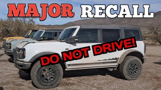 Ford issues MAJOR recall on Bronco WILDTRAK and RAPTOR models