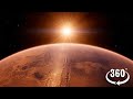 360 space video - Deep Relaxing Planet Mars fly over 360 VR, Relaxing Music, Stress Relief, (Flying)