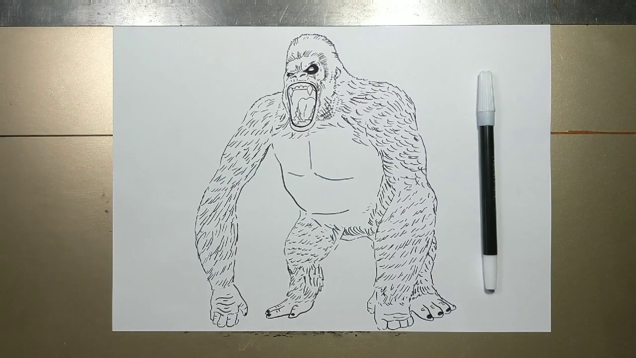 How To Draw King Kong In Minutes Youtube