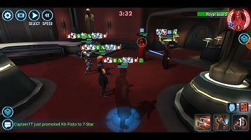 [3v3] Fennec/Greef/Boba Fett vs. LV/RG/Thrawn (Protection Up on DoT): 55 slightly lucky banners