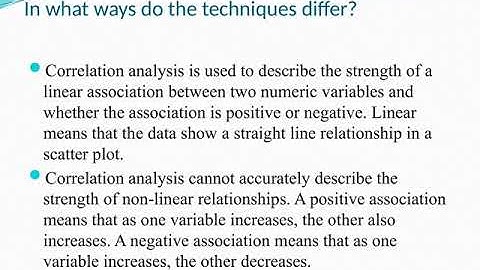 Correlation and Regression analysis