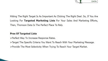 Targeted Mailing List - Targeted Email Lists
