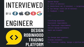 Design Robinhood: System Design Interview with a Senior FAANG Engineer