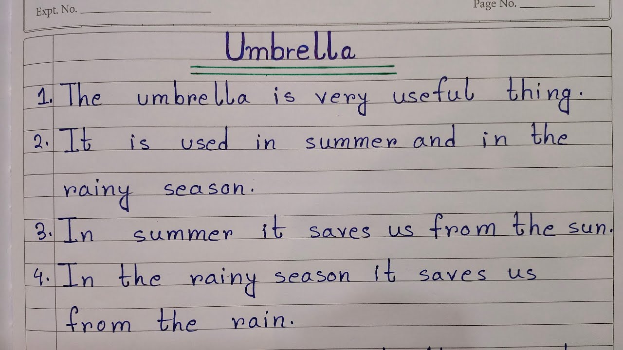 essay on umbrella for class 8