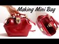 [tutorial] Making mini bag / DIY dulles bag / Leather craft