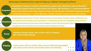 Tugas Struktur Data Kelompok 8 "Penjelasan Queue Dengan Array"
