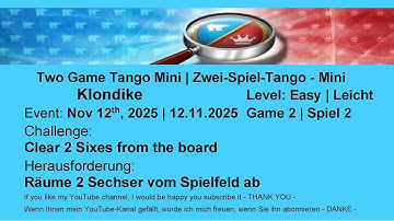 Two Game Tango Mini Klondike - Easy #2 | Nov 12th, 2025