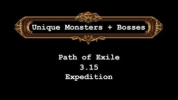 Path Of Exile - 3.15 - Unique Monster - Chatters