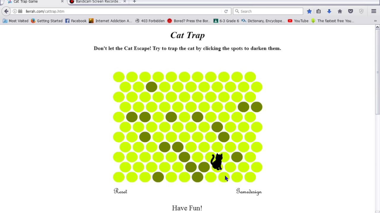 Playing (and mostly failing at) the Cat Trap Game YouTube