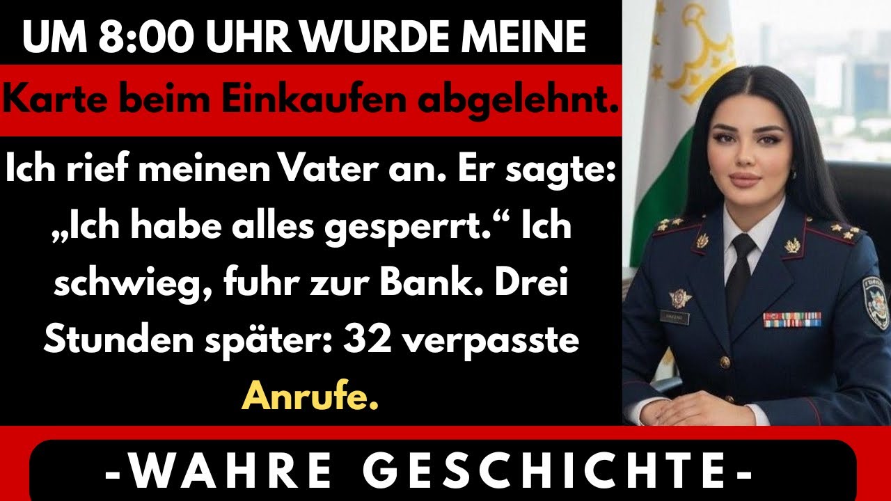 Ich stand an der Supermarktkasse, acht Uhr morgens, und wollte nur Lebensmittel für vierzig Dollar kaufen. Doch die Karte wurde abgelehnt. Ich rief meinen Vater an, und seine Stimme war so ruhig,...