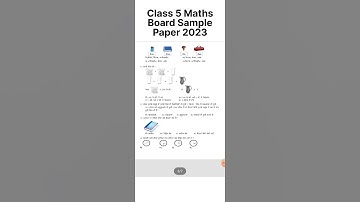Class 5 Math Board Sample Paper 2023 | class 5 pre Board question paper 2023 |