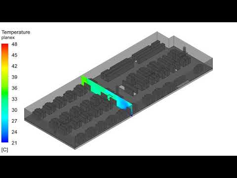 CFD simulation of a Data Center cooling