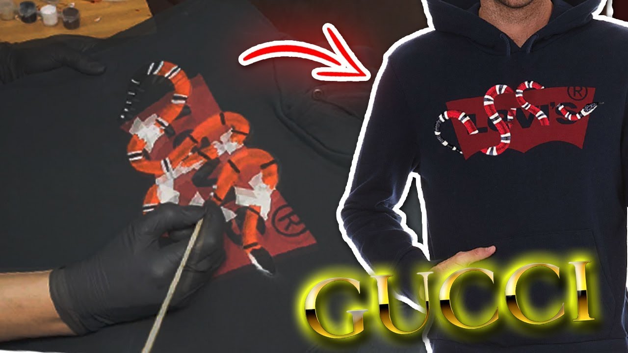 Como pintar una sudadera? Metodo profesional en casa! GUCCI - YouTube