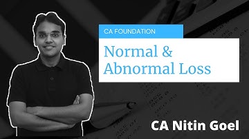 Normal & Abnormal Loss | Consignment | CA Foundation | CA Nitin Goel