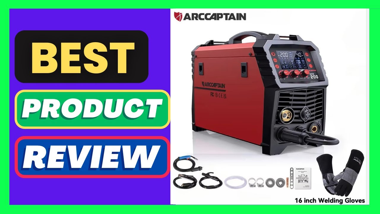 ARCCAPTAIN 6 in 1 Welding Machine Semi-automatic 200A Synergic