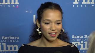 Sbiff 2020 - Taylor Russell Red Carpet Interview Virtuosos Award