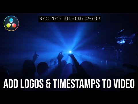 How to Burn Info (Watermark Logo, Clip Title, Timecode) into Video ~ DaVinci Resolve 16 Tutorial