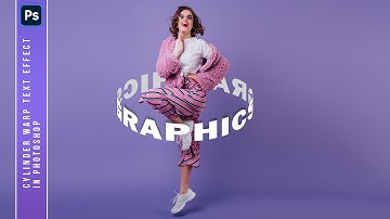 Create Cylinder Warp Text Effect in Photoshop | Circular Text Effect | Photoshop Tutorial