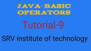 Java - Basic Operators  | Types of Operators | For Beginners| Java Online Training | Part - I
