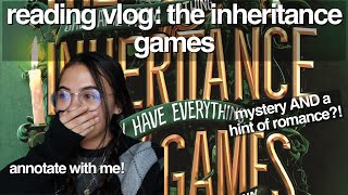reading THE INHERITANCE GAMES by jennifer lynn barnes | reading vlog