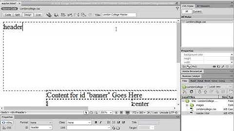Creating master page