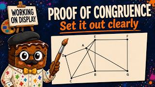 Congruent Triangles A messy diagram becomes geometric proof GCSE Maths