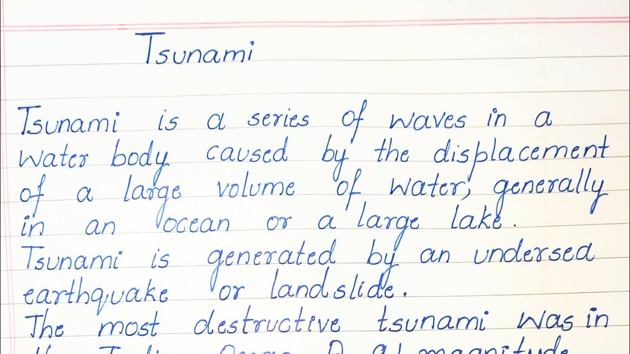 essay for tsunami