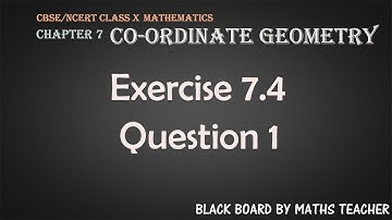 Ch. 7 Co-ordinate geometry|Ex.7:4 (optional)Q:1| CBSE/NCERT Class 10 Mathematics