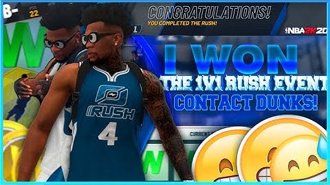 I Dominated the Rush 1v1 Event on My Interior Finisher Build IN NBA 2K20! SO MANY CONTACT DUNKS!