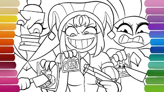 Digital Circus UNOFFICIAL, But EVIL TWIN SISTER Coloring Pages / How to Color TADC