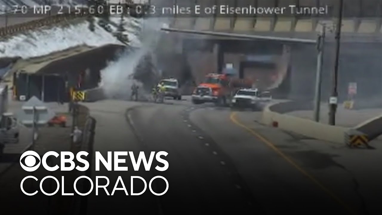 Car fire shuts down I-70 near Johnson-Eisenhower Memorial Tunnels - YouTube