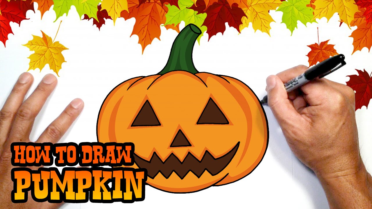 How to Draw  Halloween  Pumpkin Drawing  Lesson YouTube