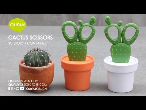 Cactus Scissors - กรรไกรดีไซน์ กระบองเพชร QUALY