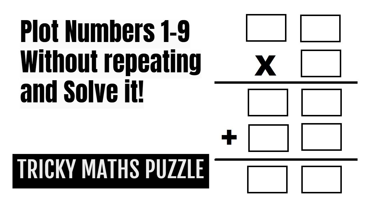 Fill the Boxes with Numbers 1 to 9 without repeating - Viral Maths ...