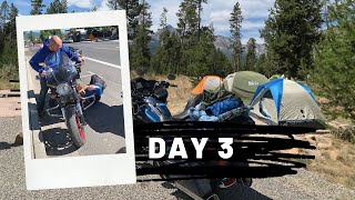 Motorcycle Camping Trips to Idaho | Day 3 Oil Leaks, Bad Tires and Heat Oh My!