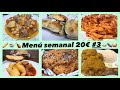 Menú semanal 🍆🍗🍜🥖 paso a paso por 20€ 💰// Mealprep #realfood #casero para una familia.