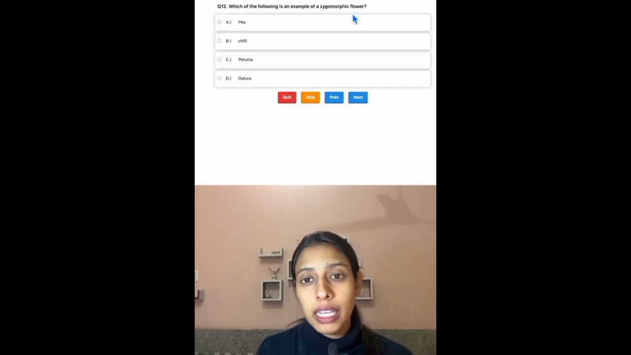 Zygomorphic Flower 🌸 | NEET 2026 Trick Question! #biology #cbse12thbiology#neet2026 #biologyshorts