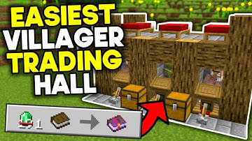 Easiest Villager Trading Hall Minecraft Bedrock 1.21 (2025)