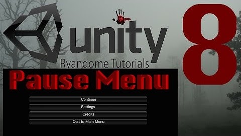 Interactive Pause Menu!. How to make a Horror Game 8 Unity 3D.