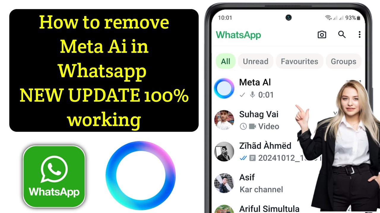 How To Remove Meta ai on Whatsapp | delete meta ai in whatsapp - YouTube