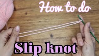 CROCHET COURSE FOR BEGINNERS| How to do a slip knot| CROCHET step-by-step.