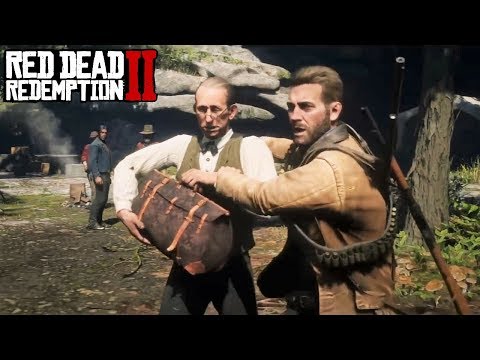 Red Dead Redemption 2 - Артур выгоняет Герра Штрауса из лагеря банды