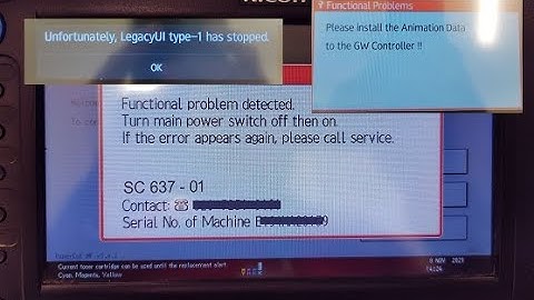 Easy way of fixing the error code SC 637-01 | Ricoh copier sc637-01 fixing